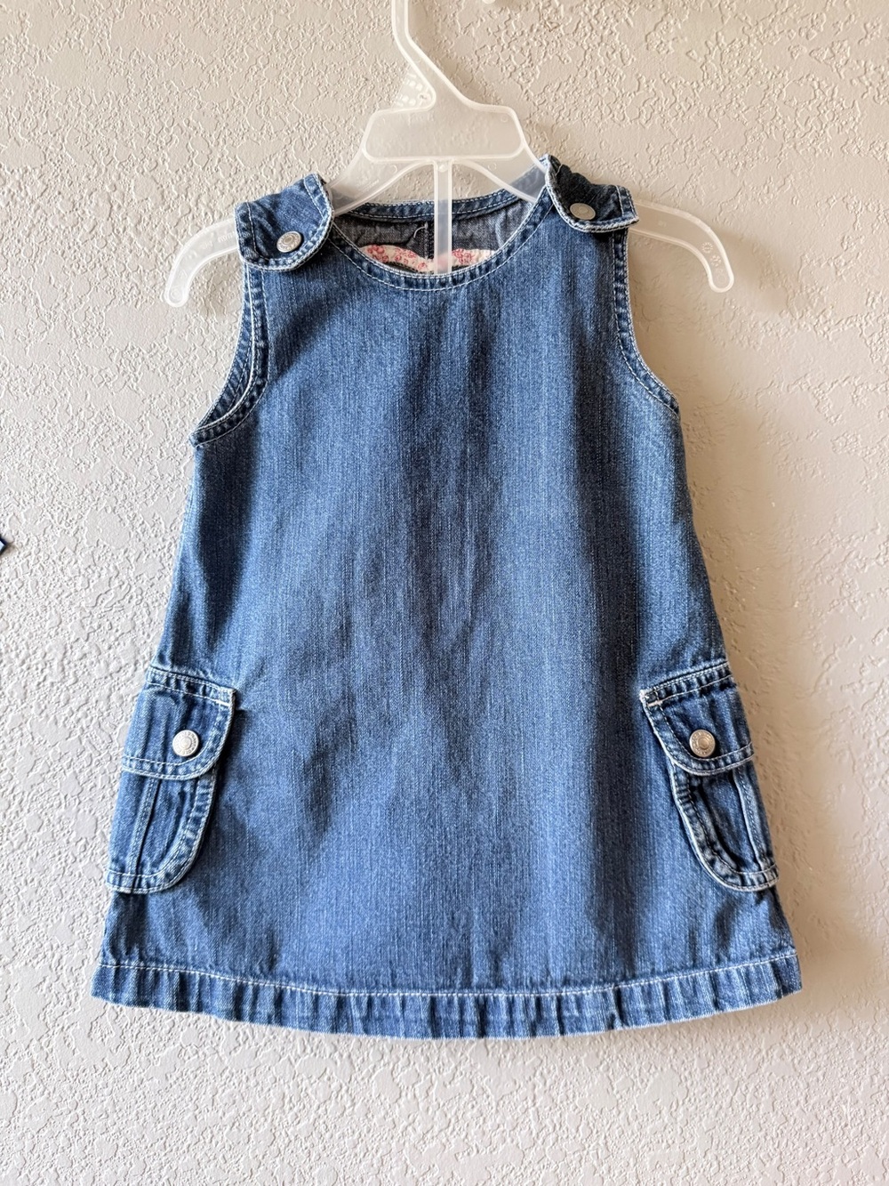 Old Navy Denim Pinafore Dress in Blue
